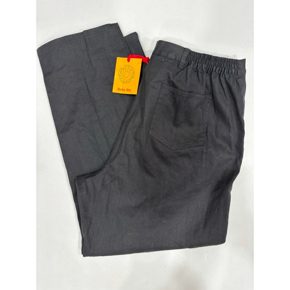 Women's Ruby Rd. Black Straight Leg Pants, Elastic Waist, 20W, NWT - Picture 3 of 7